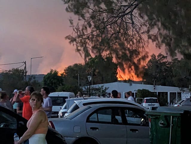 Wildfires on the Greek island of Rhodes