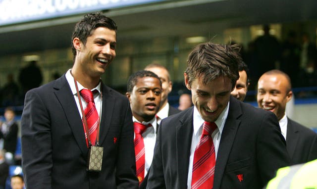 Cristiano Ronaldo and Gary Neville