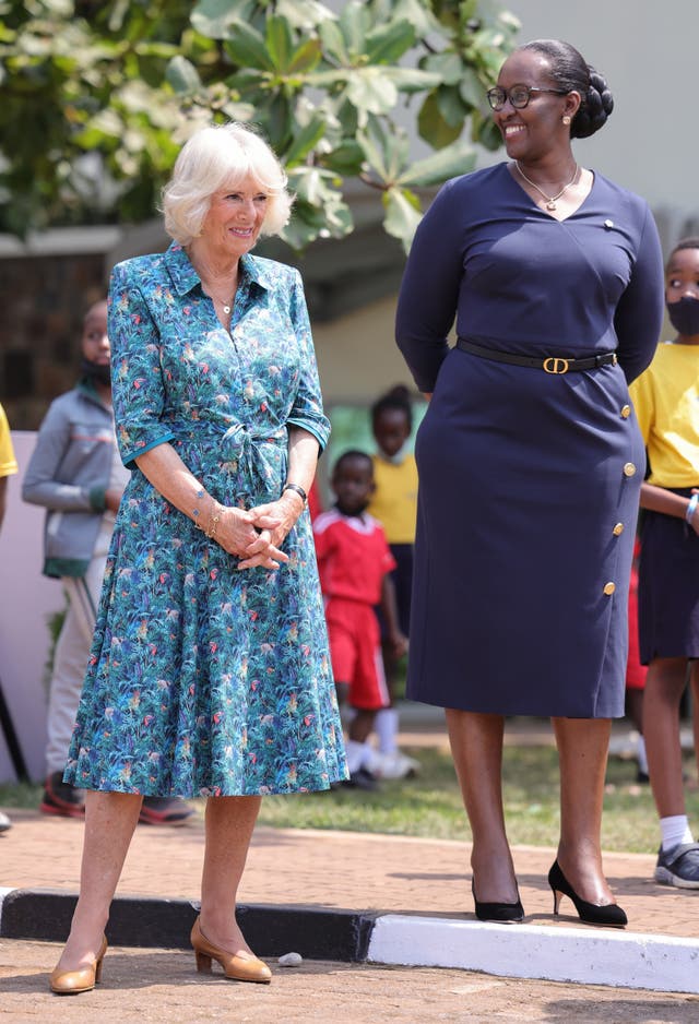 The Duchess of Cornwall (left) and H.E. Jeannette Kagame, the First Lady of the Republic of Rwanda
