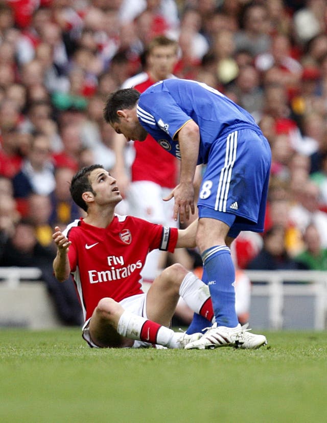 As well as former team-mates Frank Lampard and Cesc Fabregas were also opponents when the latter was at Arsenal 