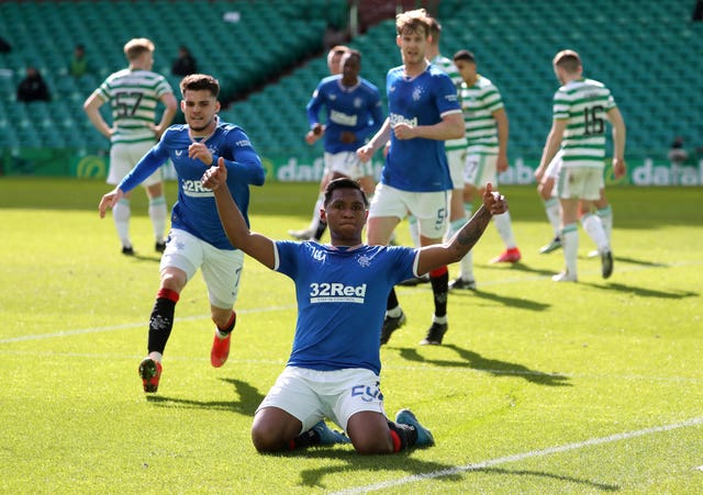 Alfredo Morelos scored against Celtic at the 15th time of asking