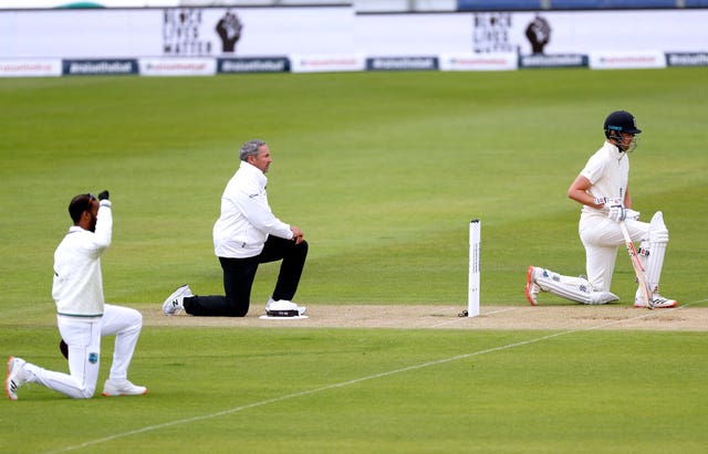 England and the West Indies both took the knee to support the Black Lives Matter movement (Adrian Dennis/NMC Pool/PA)