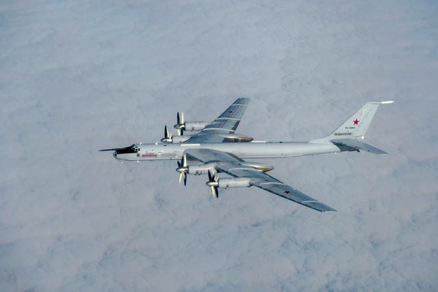 A Russian “Bear” bomber  (SAC Samantha Holden/RAF/AP)