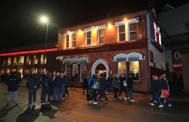 The incident happened outside the Albert pub