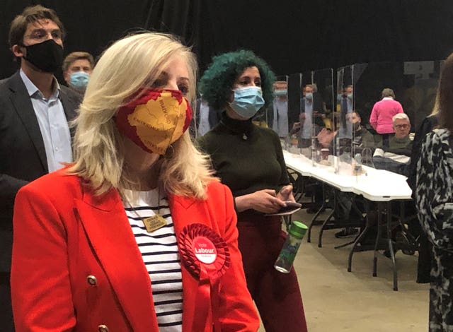Tracy Brabin during the count for the West Yorkshire mayoral election