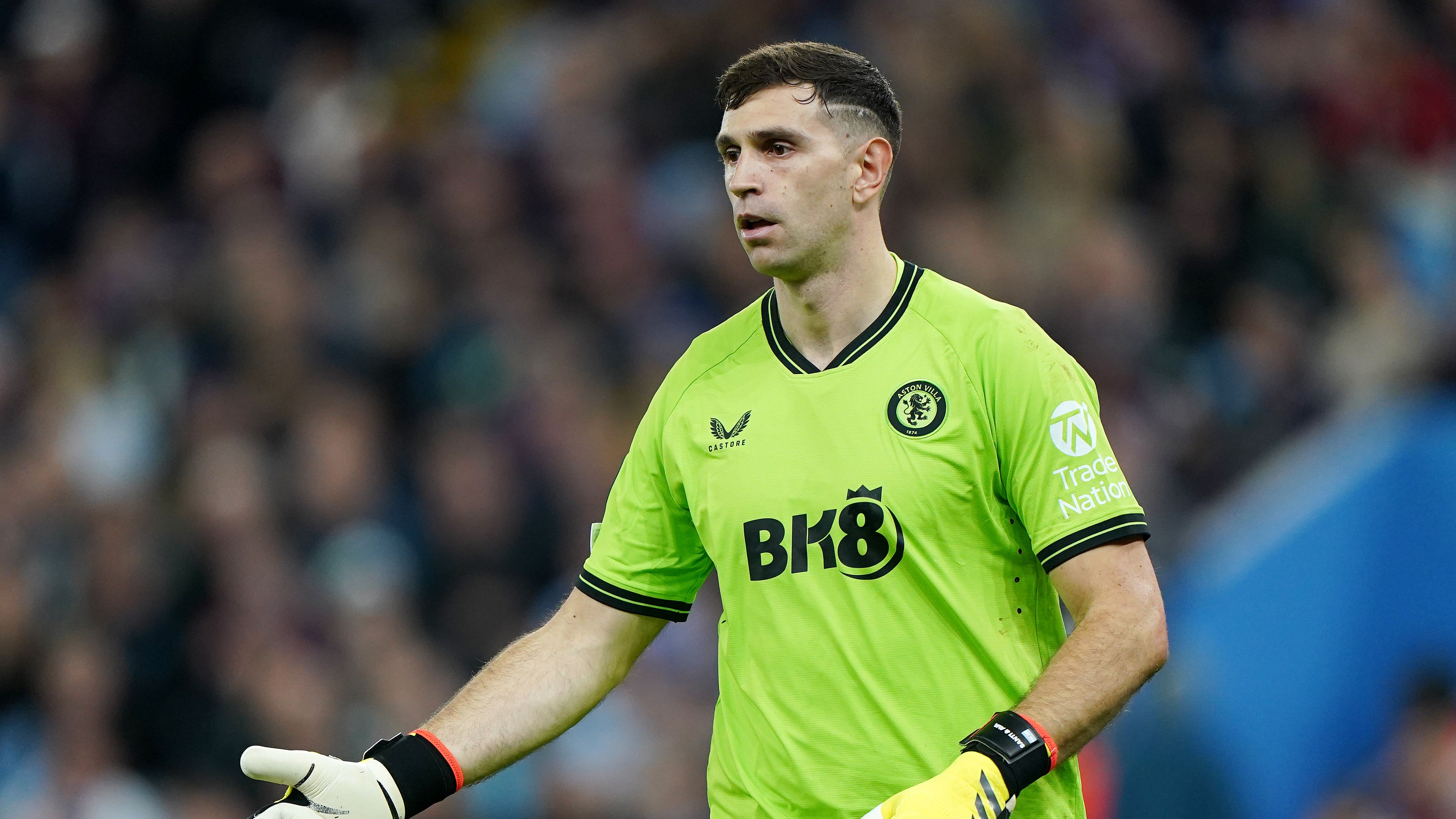 Emiliano Martinez helped Aston Villa prevail (Joe Giddens/PA)