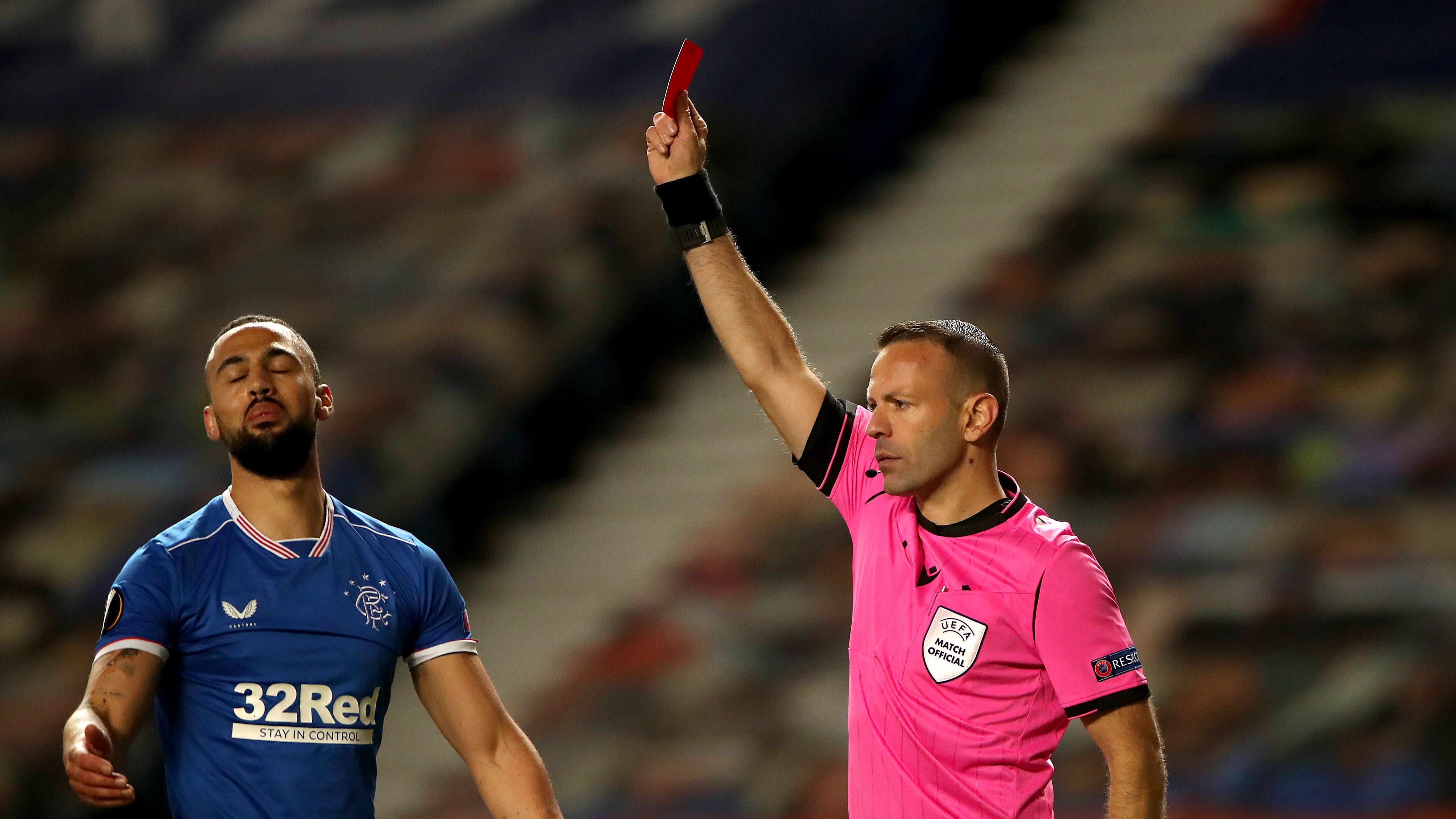 Rangers Kemar Roofe Banned For Four European Games After Slavia Prague Red Card Bt Sport