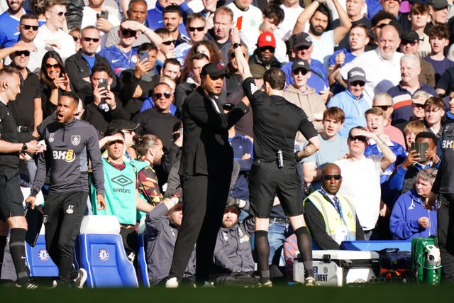Vincent Kompany was red carded at Stamford Bridge last month (Zac Goodwin/PA)