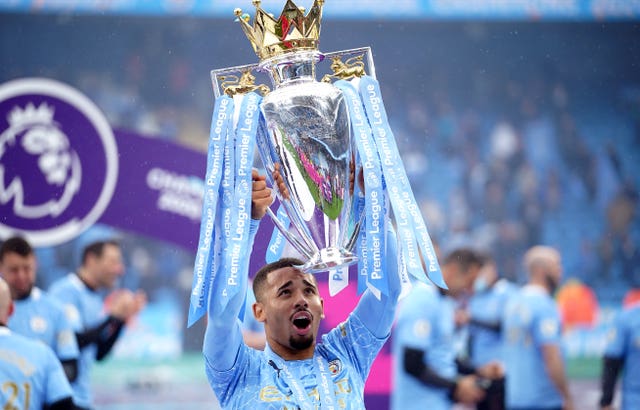 Gabriel Jesus won four Premier League titles at Manchester City before moving to Arsenal.