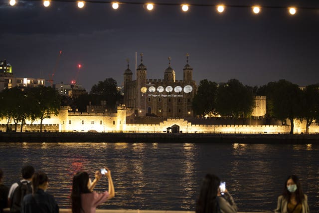 Royal Mint Queens 95th Birthday Projection