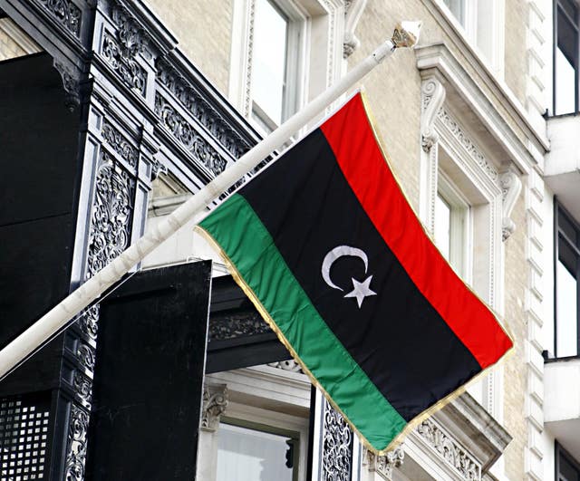 The flag of the Libyan Republic (Sean Dempsey/PA)