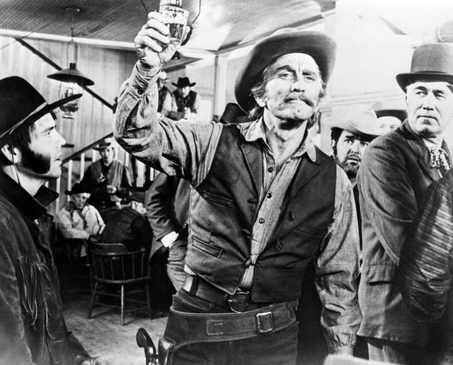Kirk Douglas in a scene from the film A Gunfight (PA)
