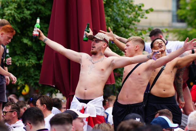 England fans arrive in Berlin 