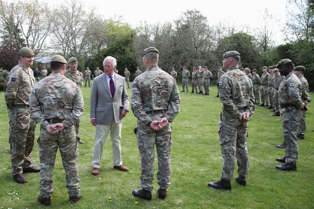 The Prince of Wales visits Combermere Barracks