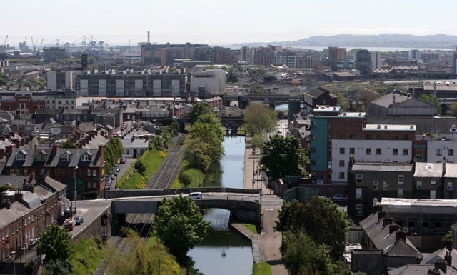 A general view of the Royal Canal in Dublin as seen from the Etihad Skyline viewing platform at Croke Park Stadium, Dublin