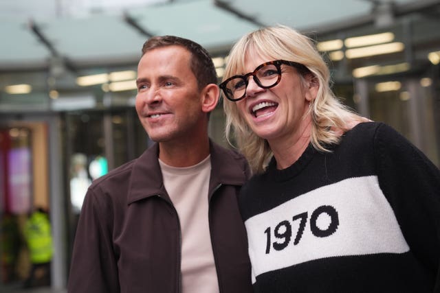 Scott Mills and Zoe Ball smiling