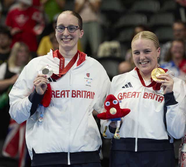 Callie-Ann Warrington and Faye Rogers with their Paralympic medals