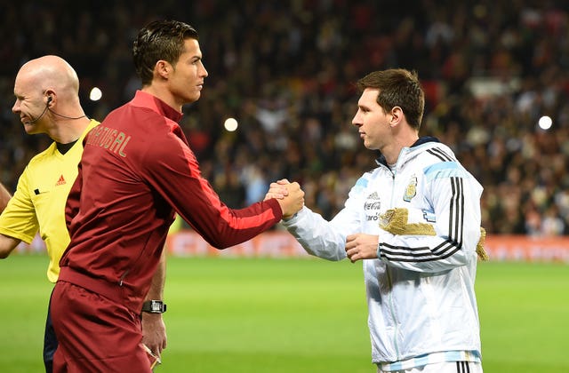 Cristiano Ronaldo, left, and Lionel Messi