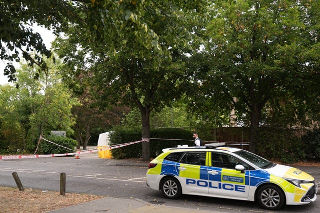 A police tent at the scene in Chadwell Heath Lane, east London