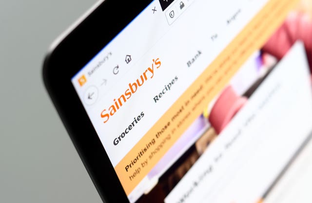 Sainsbury’s was the highest-scoring online supermarket for the availability of delivery slots during the pandemic (Tim Goode/PA).