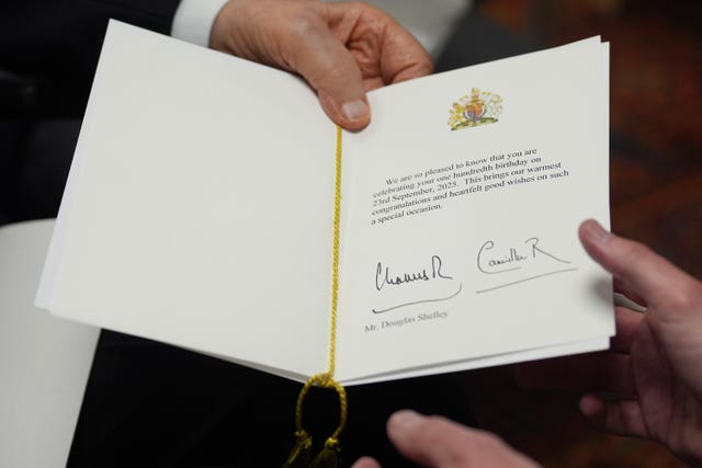 A birthday card from the King and Queen