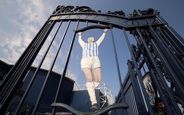 Picture of the Jeff Astle gates at West Brom's ground, The Hawthorns 