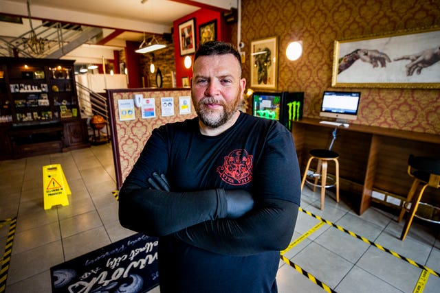 Donal Kelly, manager of Belfast City Skinworks Tattoo and Piercing Studio