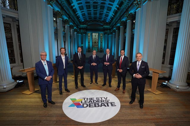 Scottish party leaders ahead of the STV debate