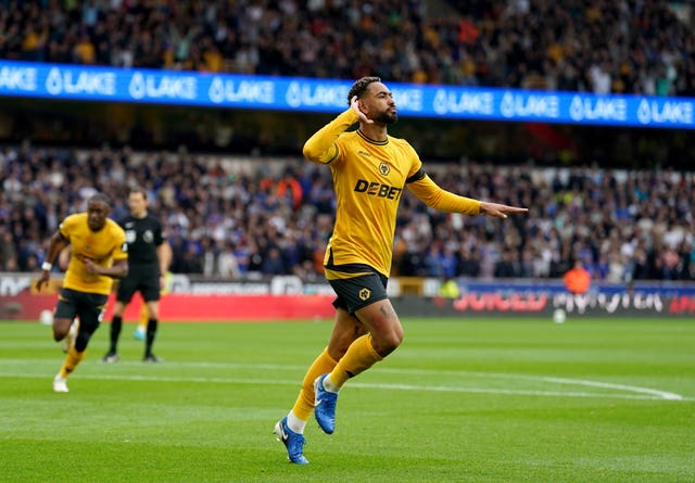 Matheus Cunha celebrates his equaliser 