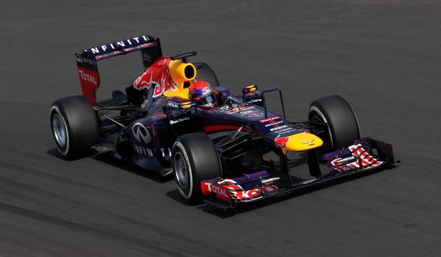 Sebastian Vettel racing for Red Bull