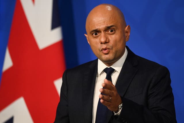 Health Secretary Sajid Javid has said 