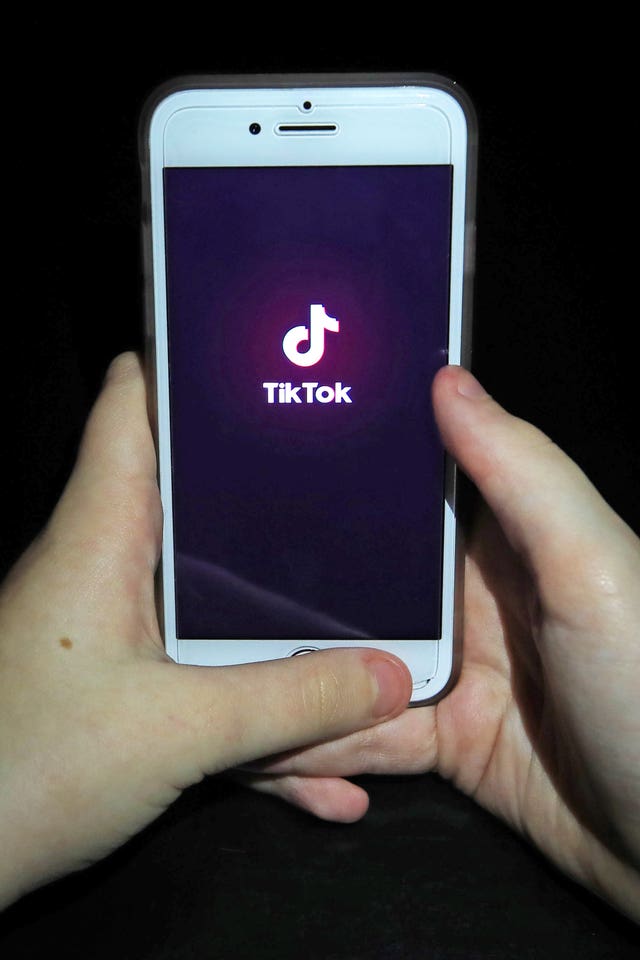 The TikTok app on a smartphone