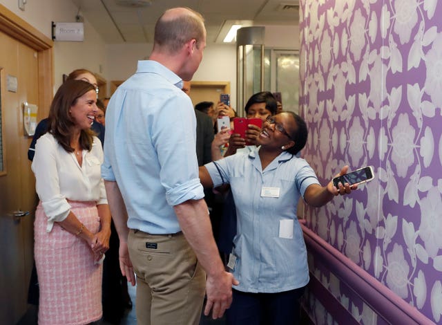 The Duke of Cambridge visits the Royal Marsden