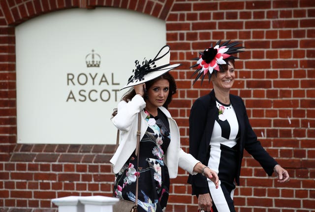 Racegoers arrive at Royal Ascot
