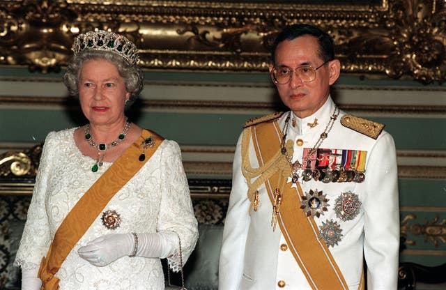The Queen and King Bhumibol of Thailand