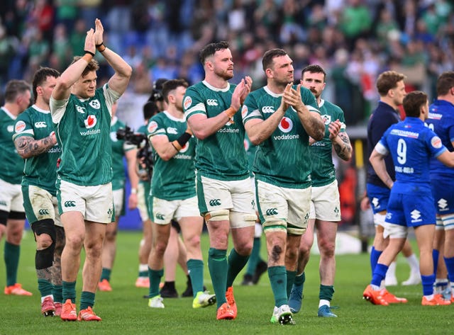 Ireland players celebrate