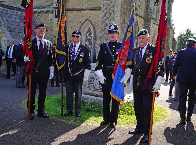 Standard-bearers at the funeral