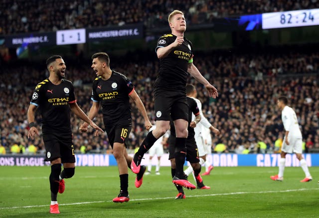 City claimed a memorable victory in the first leg at the Bernabeu