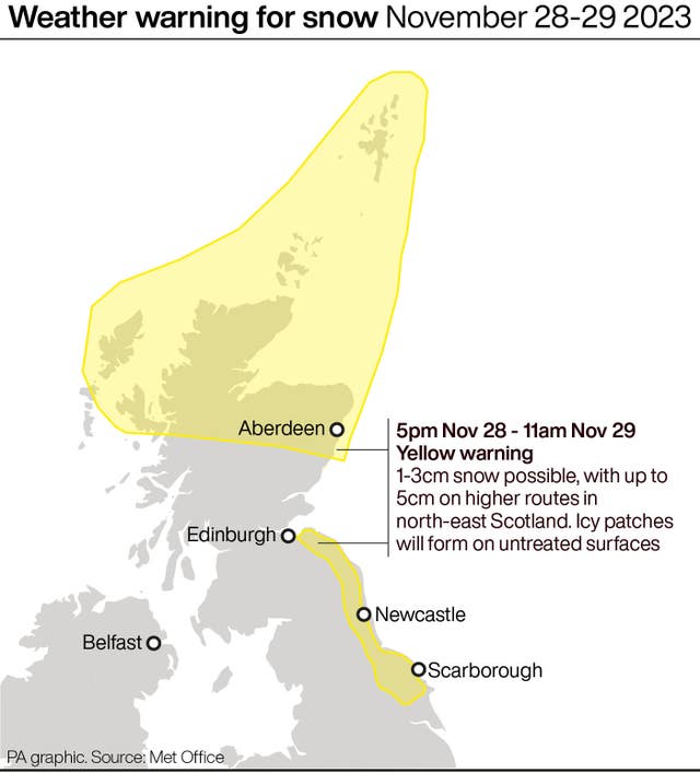 Scotland weather: Snow and ice forecast into next week