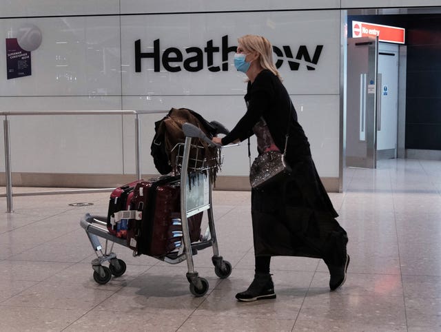 A passenger at Heathrow