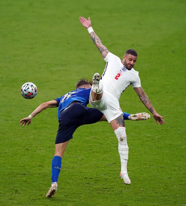 Kyle Walker played for England in the Euro 2020 final
