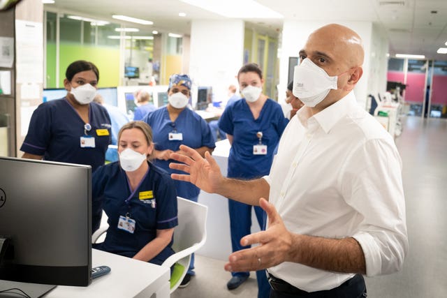 Sajid Javid visit to Kings College Hospital