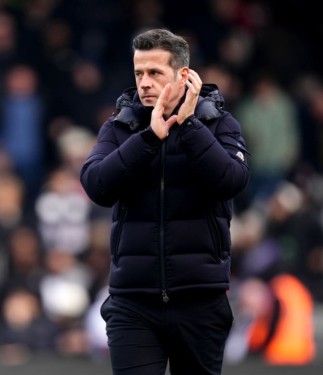 Fulham manager Marco Silva applauds the fans ahead of the Premier League match against Tottenham