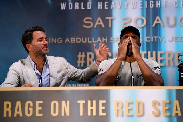 Eddie Hearn and Anthony Joshua 