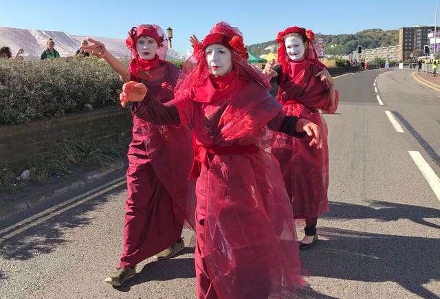 Extinction Rebellion protest at Dover