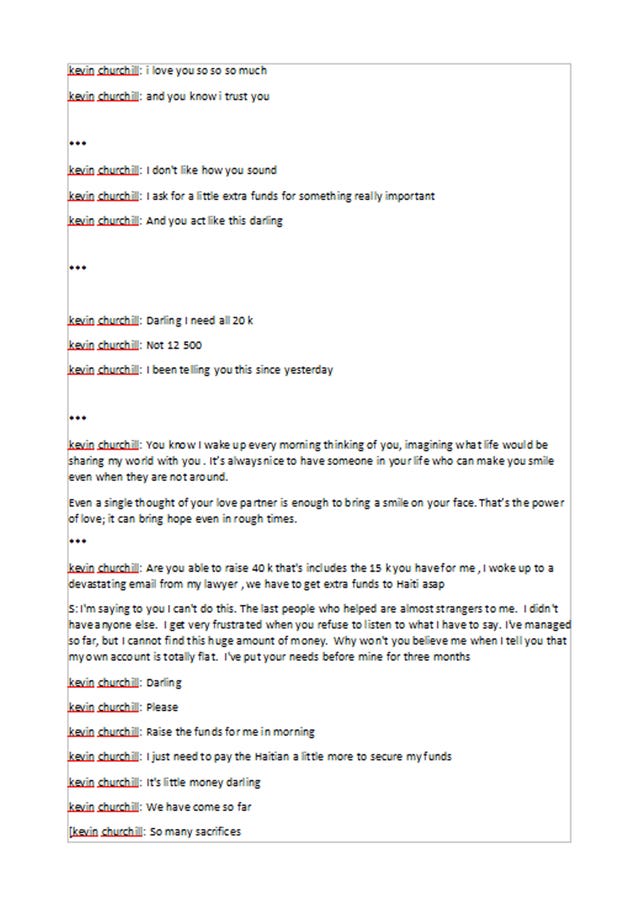 Internet dating fraudsters