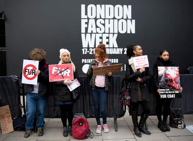 Anti-fur campaigners 