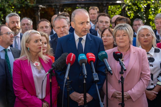 Taoiseach Micheal Martin addresses journalists 