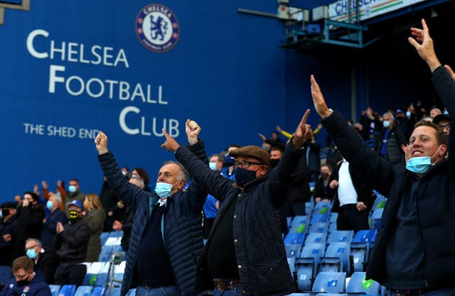 Chelsea fans were back in the stands and making their voices heard