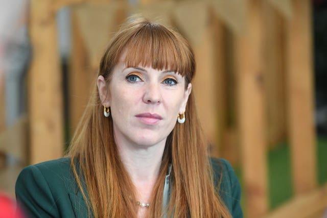 Deputy Labour leader Angela Rayner and Scottish Labour leader Anas Sarwar meet with fathers at Broxburn Family and Community development centre in Livingston to talk about Labour’s paternity offer, while on the General Election campaign trail.